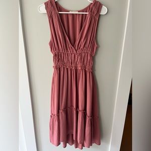 Lovestitch Blush Midi Dress, Size Small